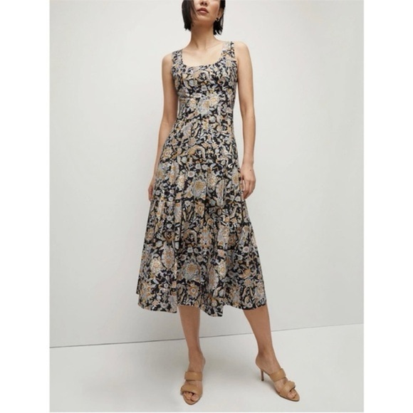 VERONICA BEARD Jolie Midi Paisley Dress Size 2 NWT - Picture 1 of 15